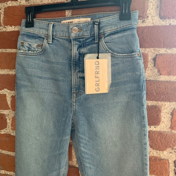 NWT Revolve GRLFRND Jeans High Rise Light Wash Kendall Stretch Skinny Size 25 - Picture 3 of 14